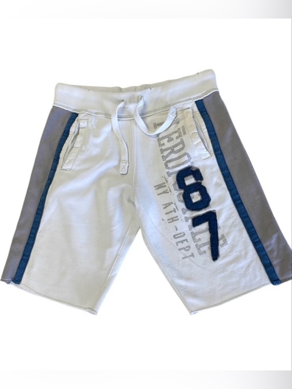 Aeropostale Vintage White Knit Drawstring Shorts Size XS
